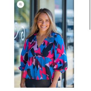 NWOT CROSBY BY MOLLIE BURCH ELEANOR TOP IN INTO THE GARDEN